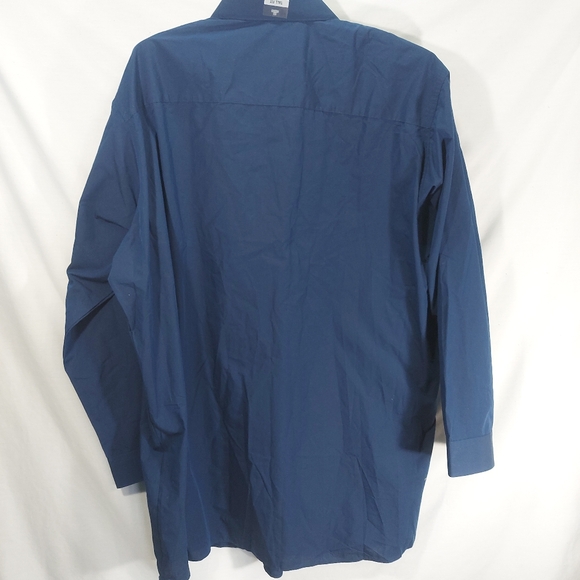 NWT Kenneth Cole Unlisted Dark Blue Button Up Dress Shirt, Tall 20 35/36 - Picture 4 of 15